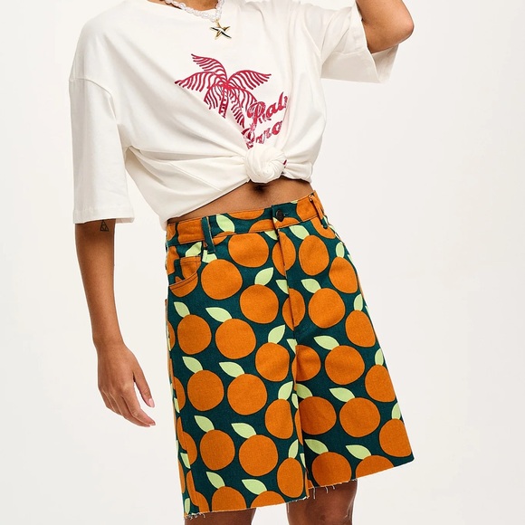๐ Lucy & Yak Parker Twill Shorts in Otis ๐. NWT. Print sold out online. - Picture 5 of 10